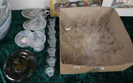 A quantity of 19th century later glassware